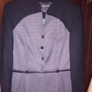 Black and plaid blazer